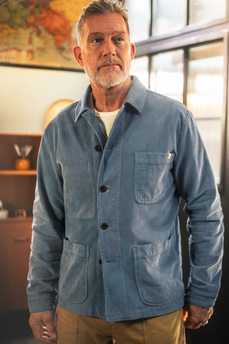 Oakdale Cord Chore Jacket Blue - Image 4