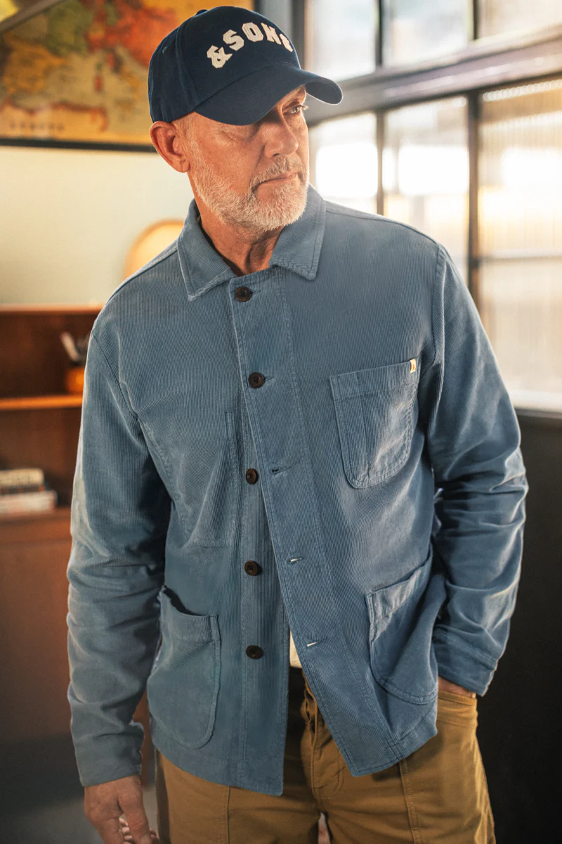 Oakdale Cord Chore Jacket Blue - Image 5
