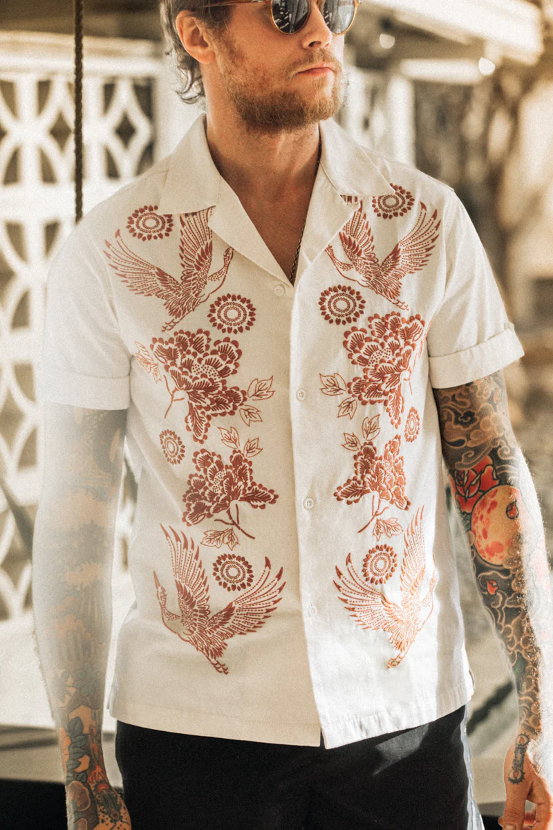 Peony Club Shirt Off White - Image 4