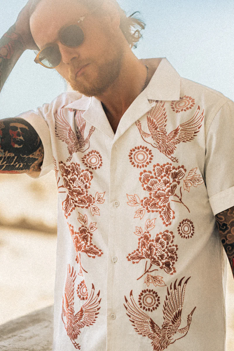 Peony Club Shirt Off White - Image 7