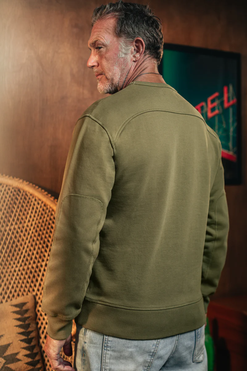 Pi Omega Sweatshirt Olive Green - Image 3