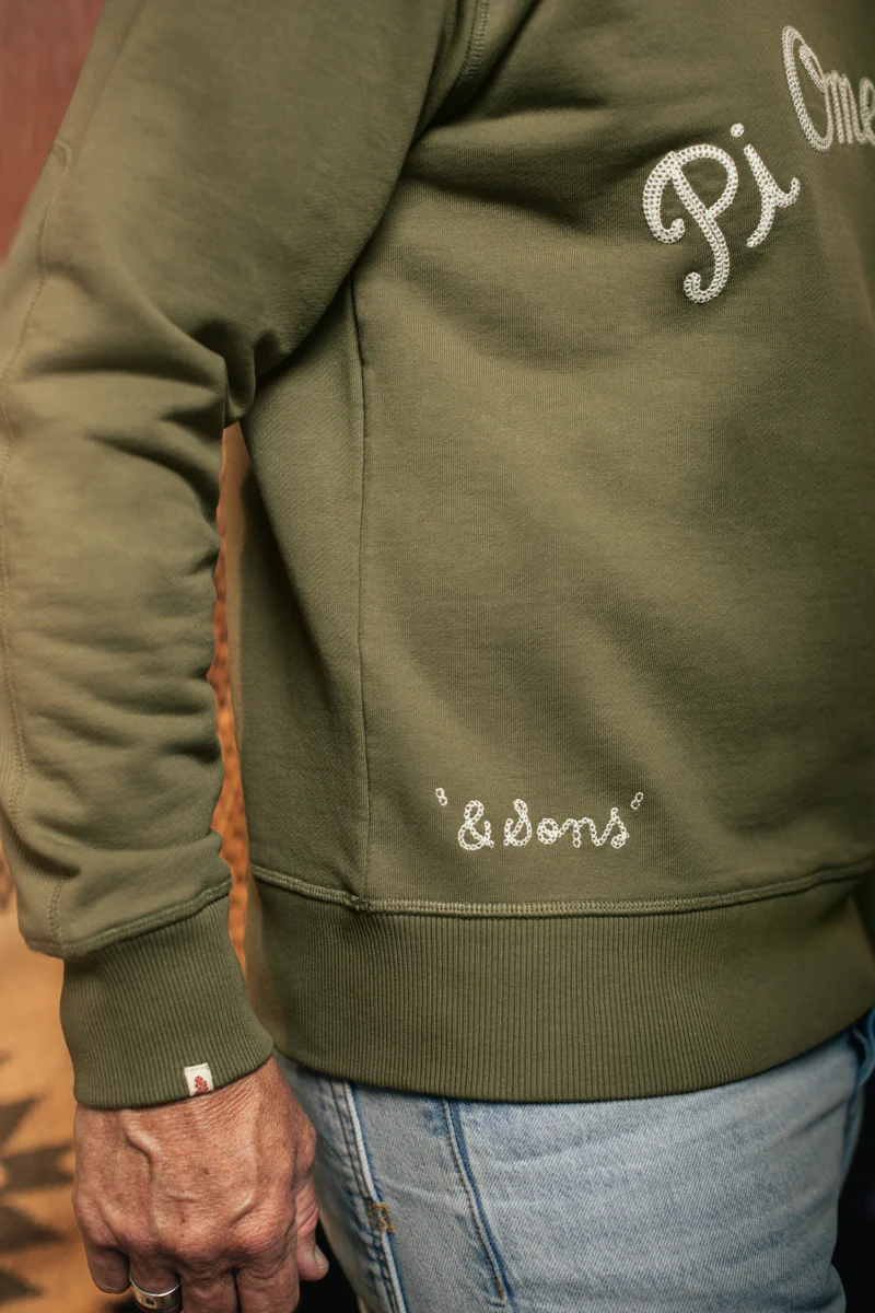 Pi Omega Sweatshirt Olive Green - Image 4