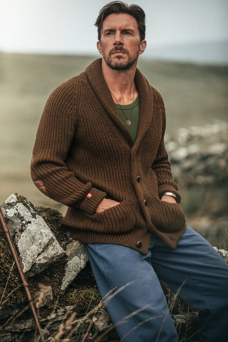 Pioneer British Wool Cardigan Brown - Image 5