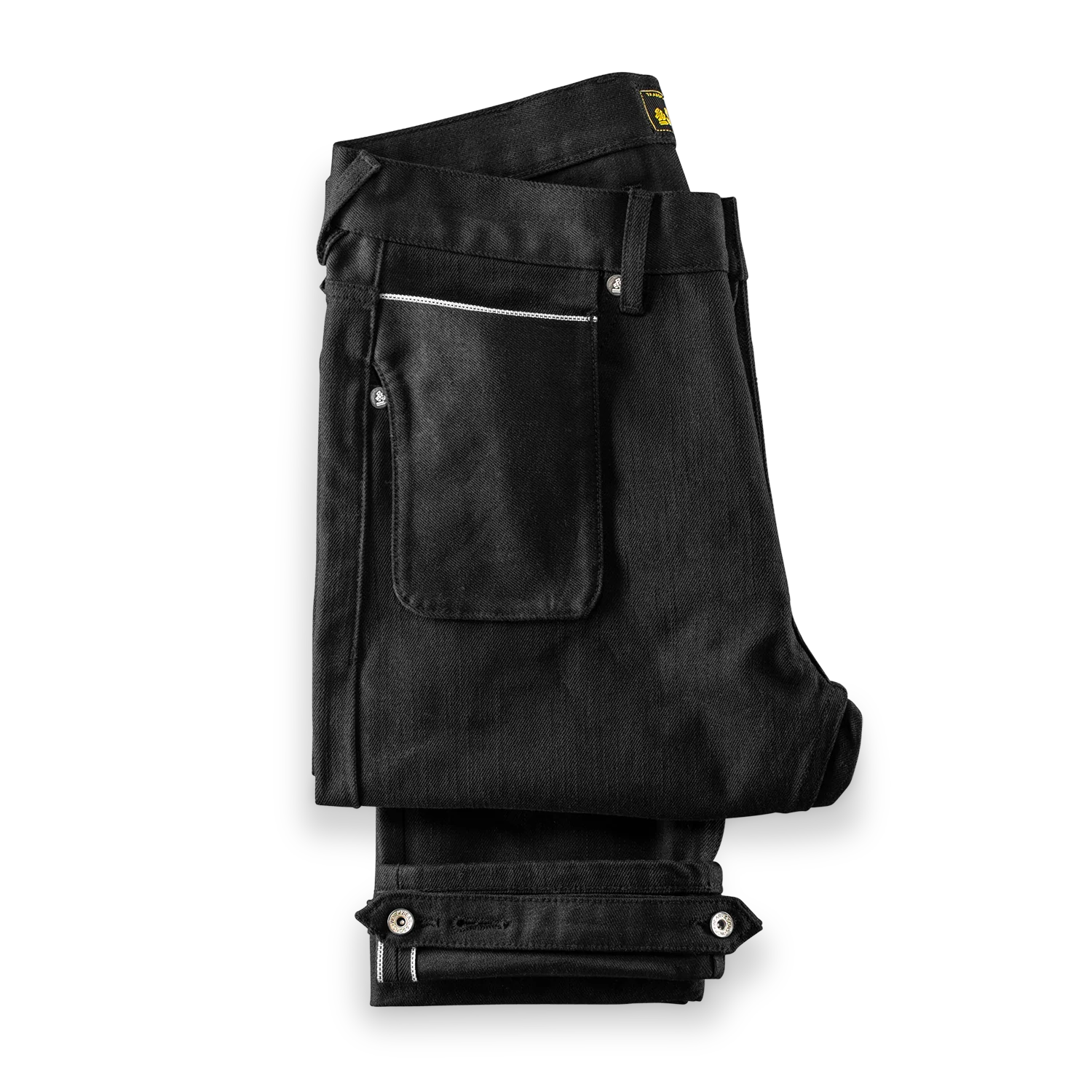 Rocker 14oz Solid Black Selvedge Denim Jeans - Image 7