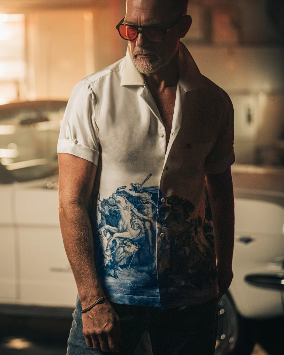 ROGUE by &SONS Babel Silk Shirt Off White - Image 4