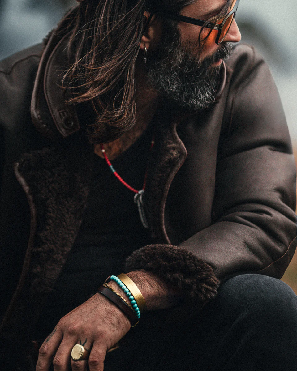ROGUE by &SONS Jeremiah Reversible Shearling Coat Brown - Image 12