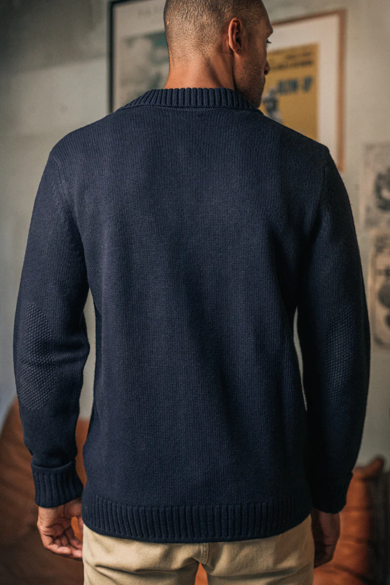 Saint Collar Cardigan Navy - Image 4