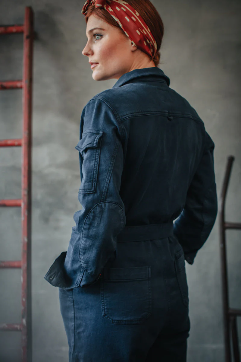 Damsons Sky Jumpsuit Utility Navy - Image 4