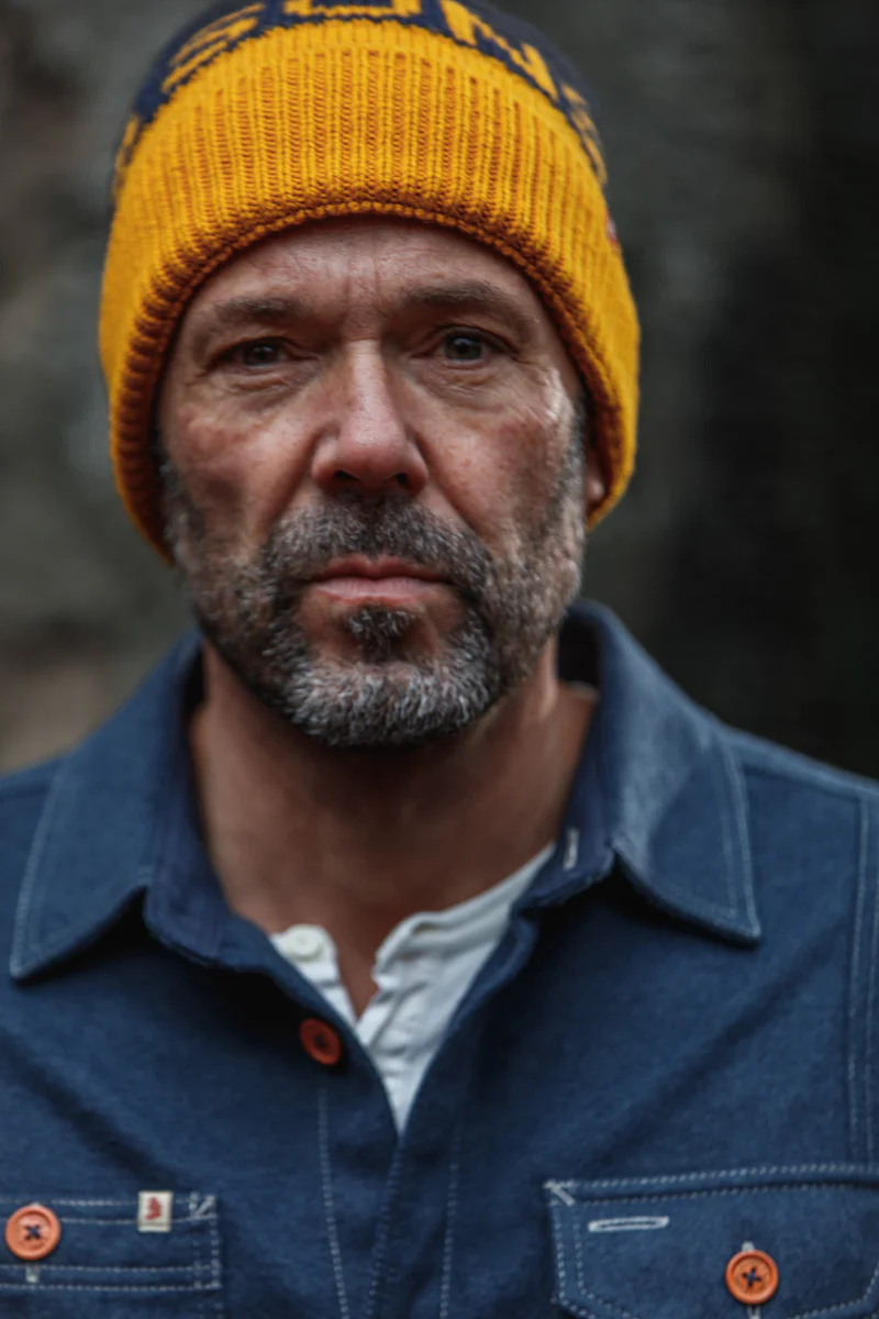 &SONS Sledge Bobble Hat Navy/Yellow - Image 6