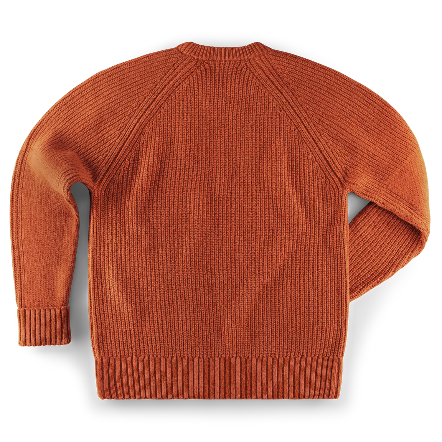 &SONS Abel Ribbed Crew Neck Burnt Orange - Image 10