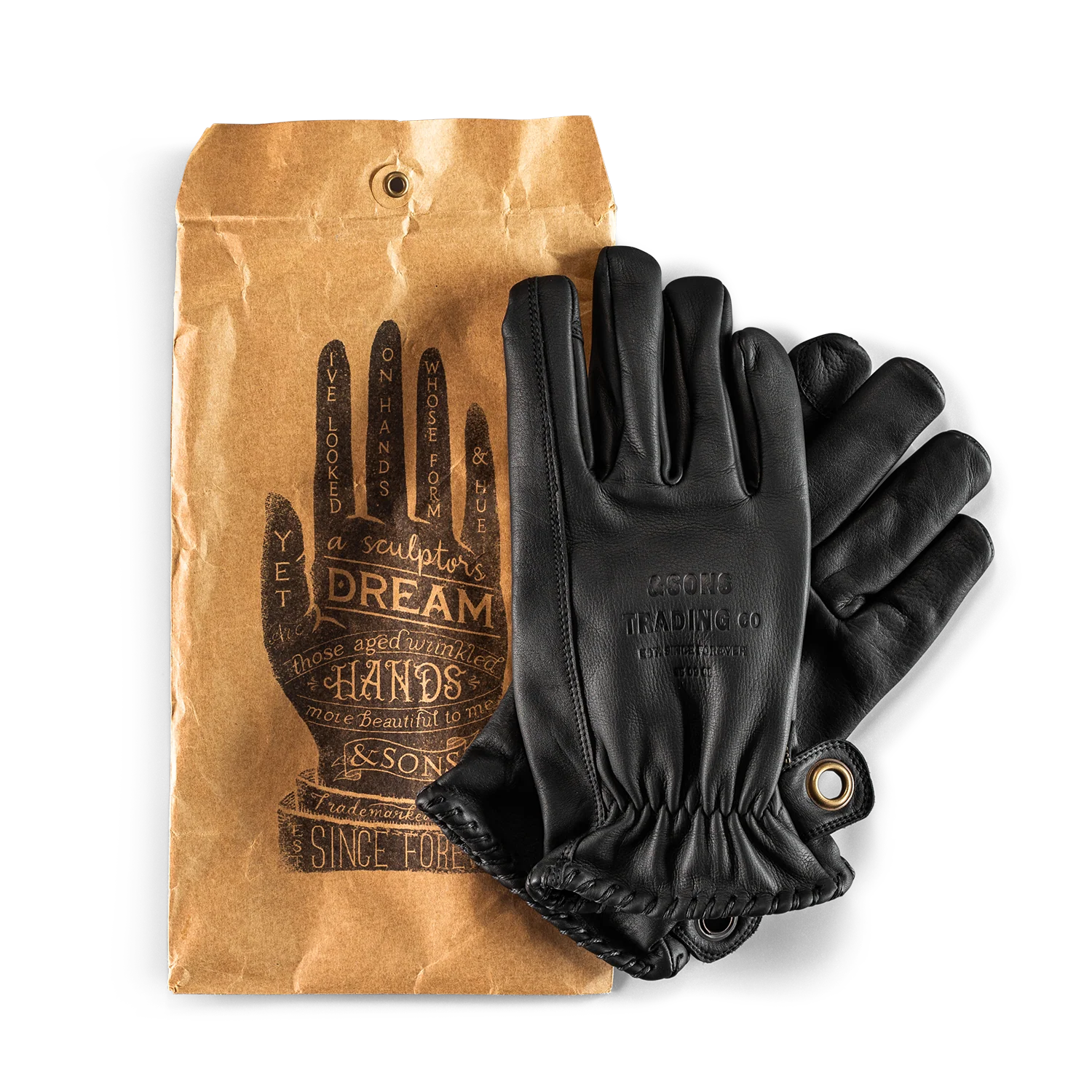 &SONS Adventure Gloves Black - Image 6