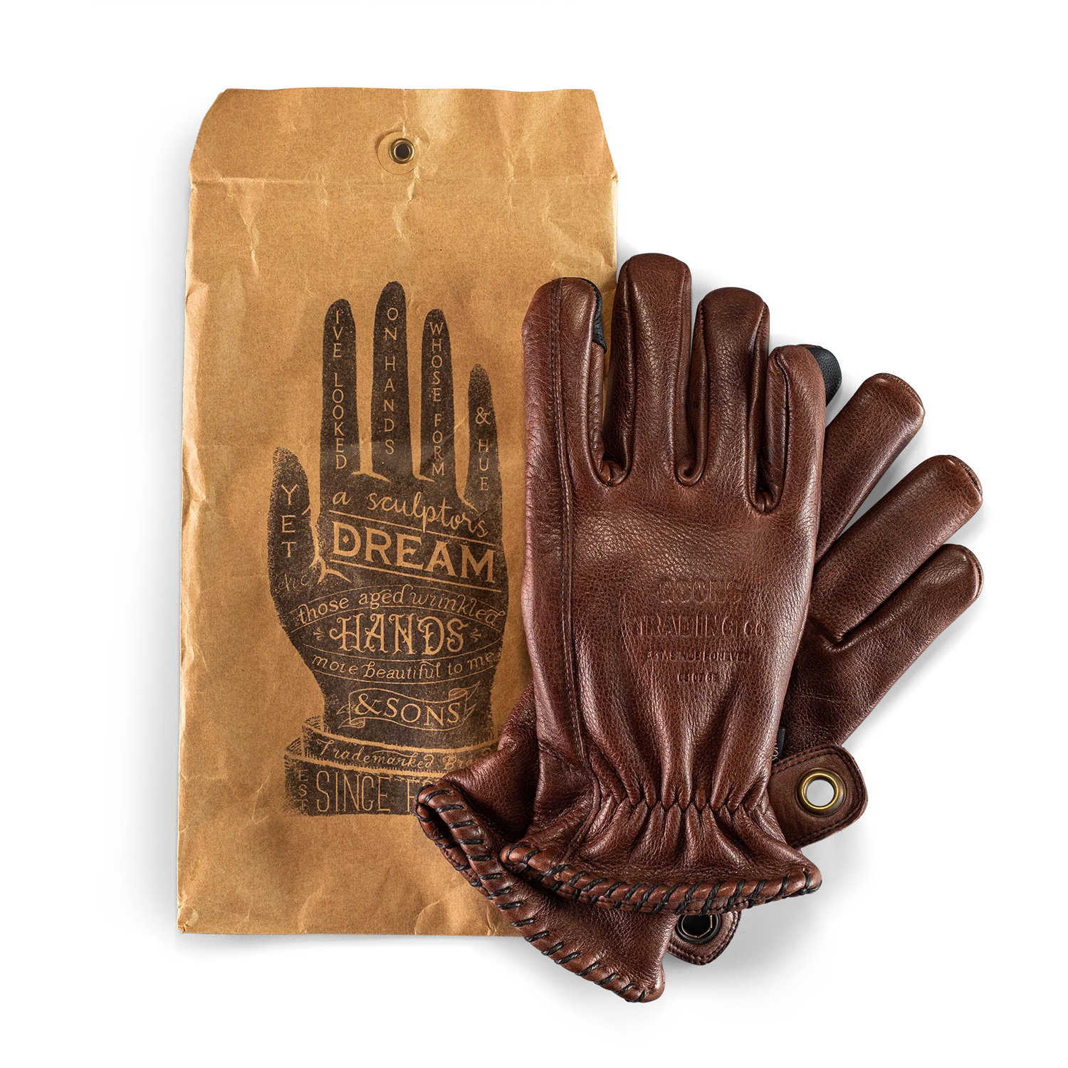&SONS Adventure Gloves Oxblood Brown - Image 6