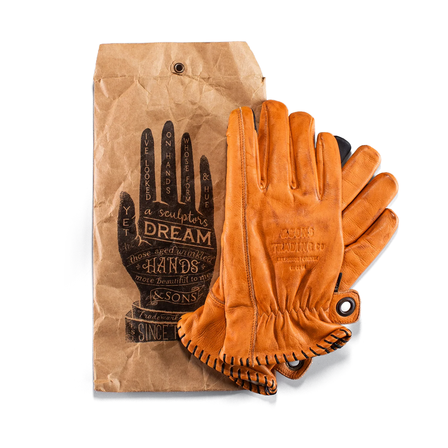 &SONS Adventure Gloves Tan - Image 11