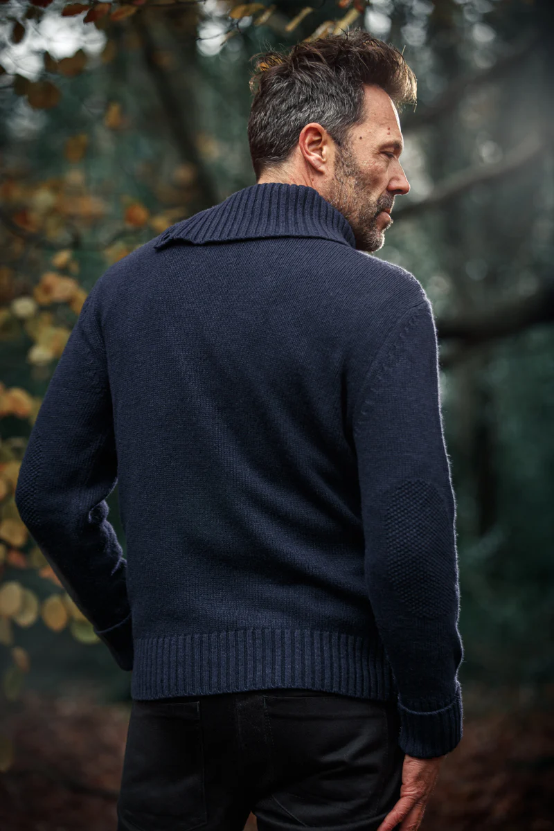 &SONS Ahab Submariner Rollneck Jumper Navy - Image 7