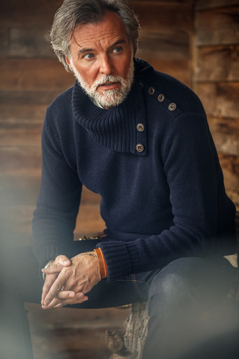 &SONS Ahab Submariner Rollneck Jumper Navy - Image 8