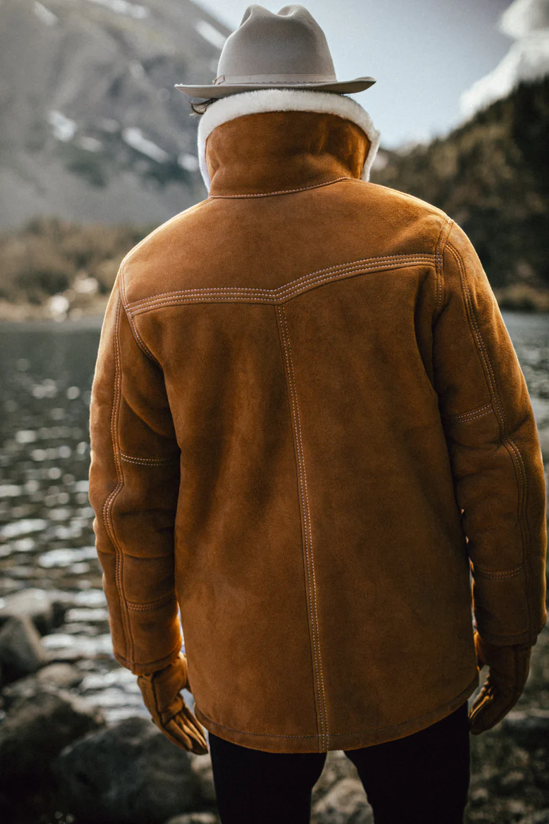 &SONS Aspen Shearling Coat Tan - Image 10
