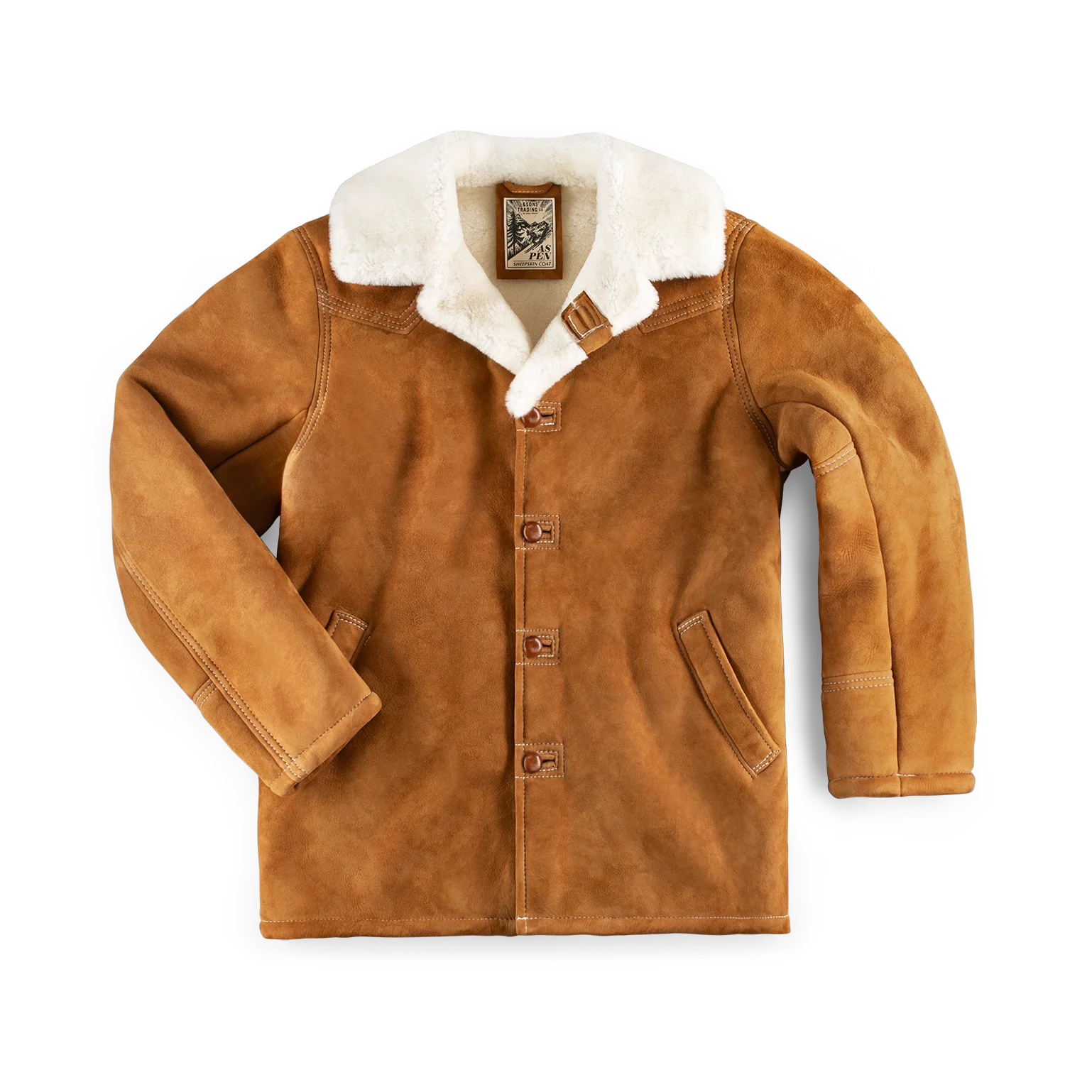 &SONS Aspen Shearling Coat Tan - Image 12