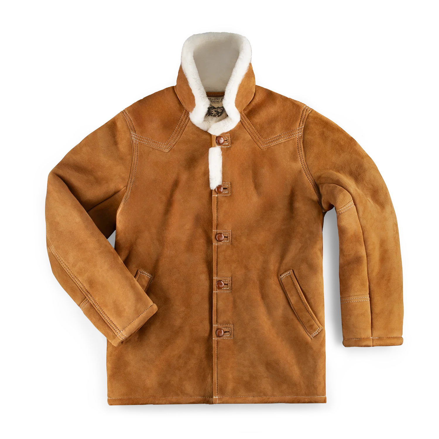 &SONS Aspen Shearling Coat Tan - Image 14