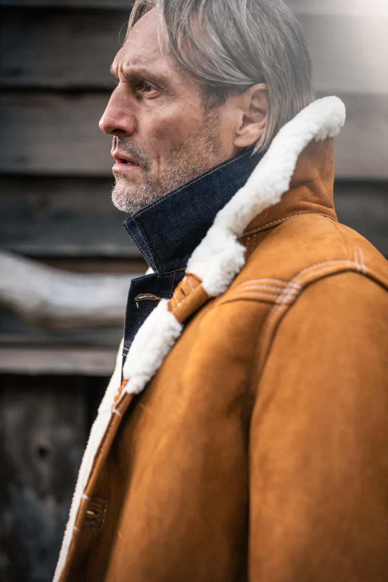 &SONS Aspen Shearling Coat Tan - Image 3