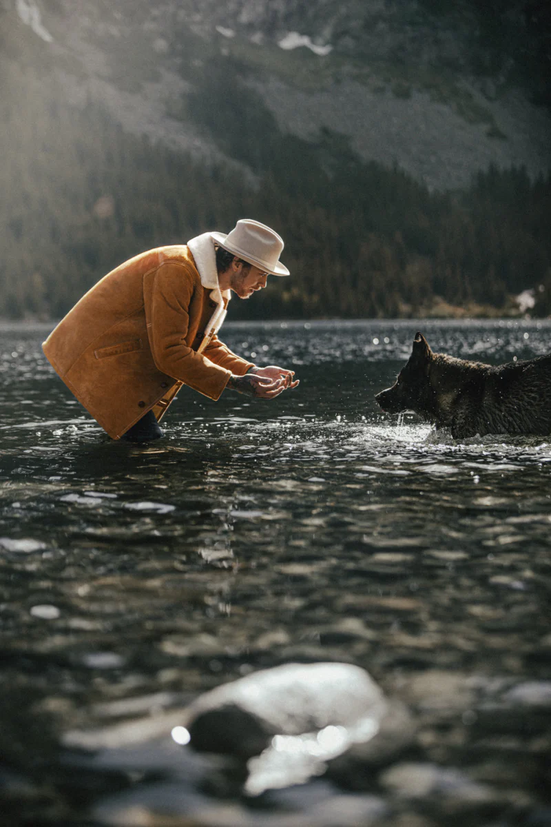 &SONS Aspen Shearling Coat Tan - Image 5