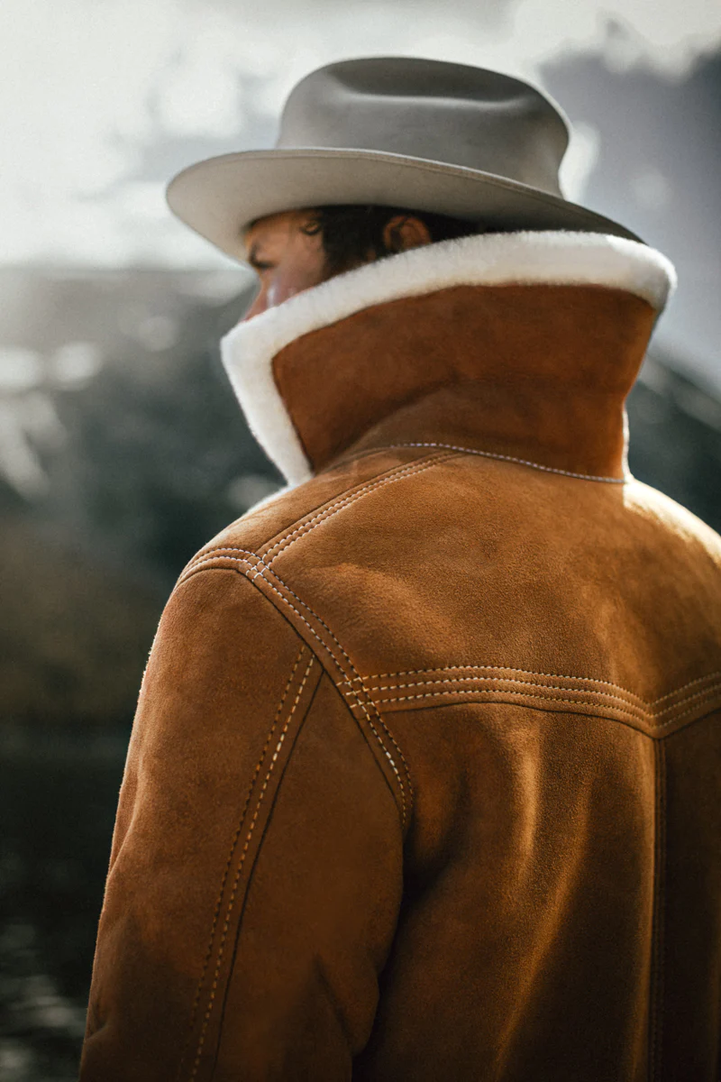 &SONS Aspen Shearling Coat Tan - Image 6