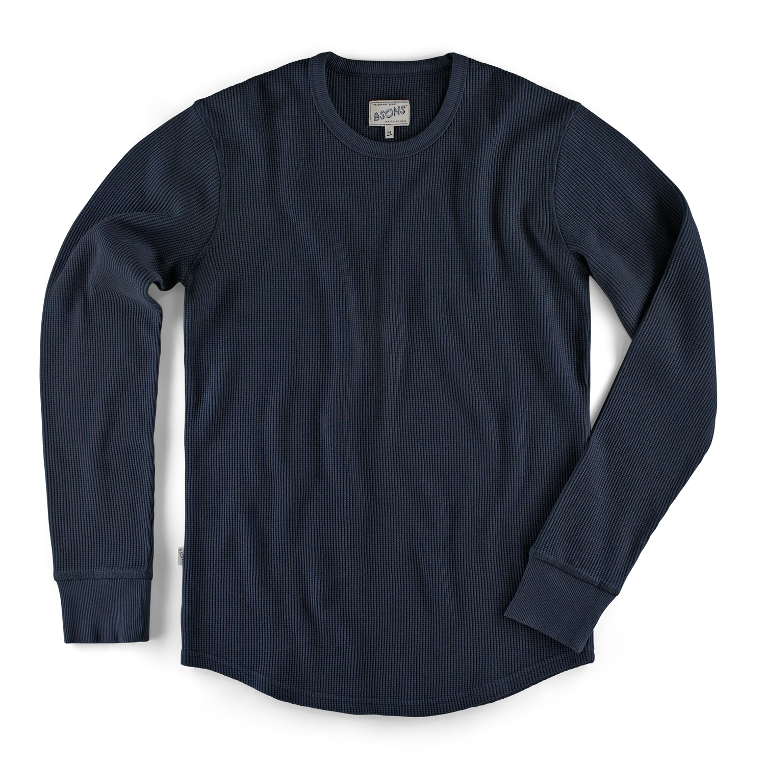 &SONS Base Waffle Crew Neck Navy - Image 12
