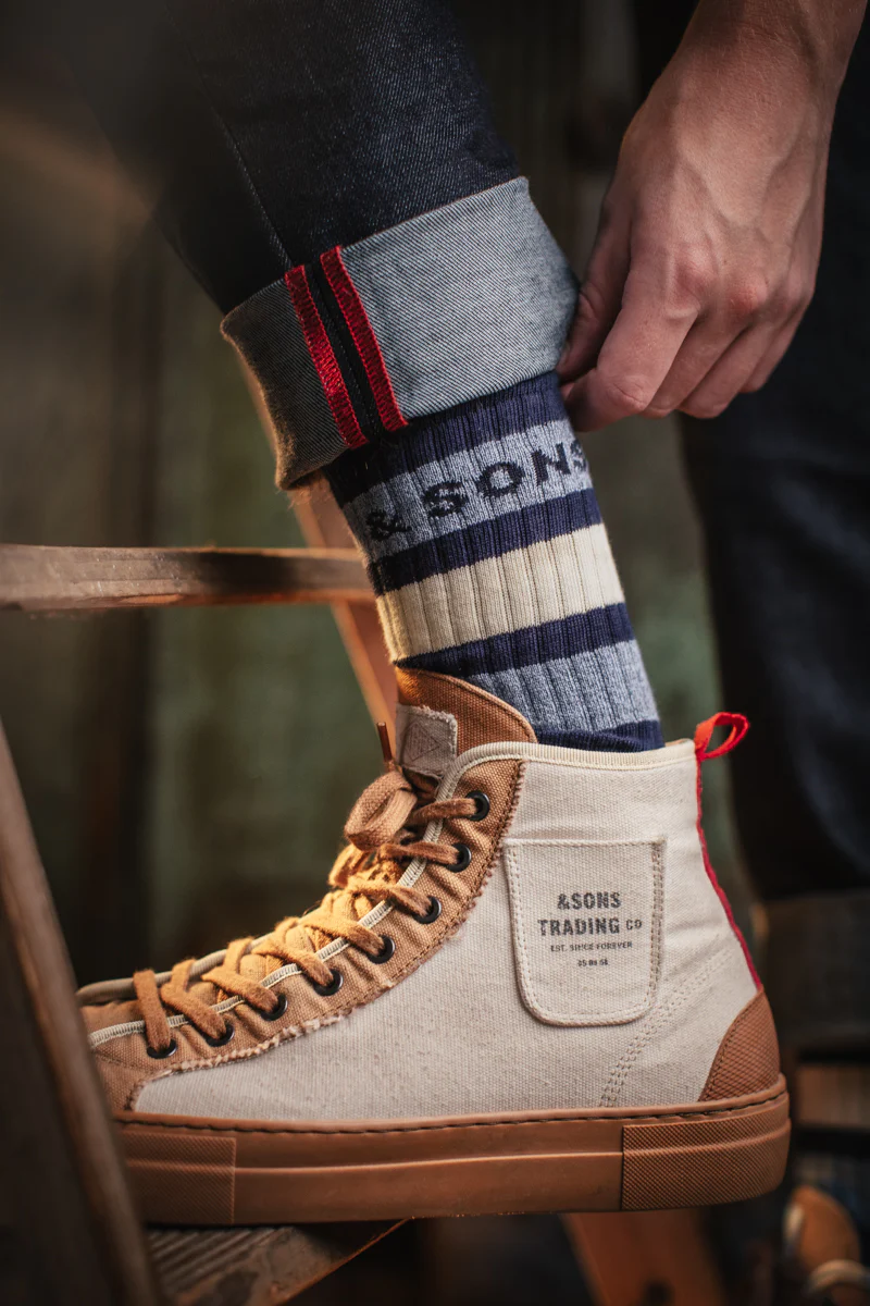 &SONS Baseline Socks Navy - Image 10