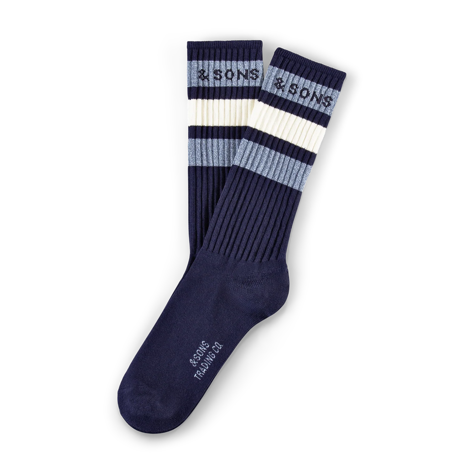 &SONS Baseline Socks Navy - Image 12