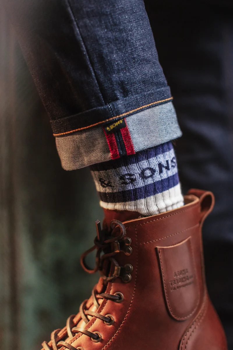 &SONS Baseline Socks Navy - Image 4