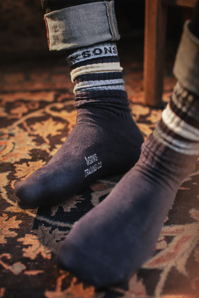 &SONS Baseline Socks Navy - Image 6