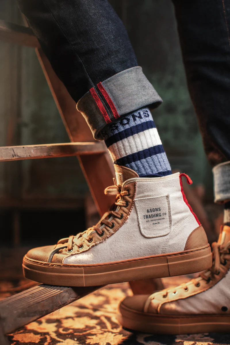 &SONS Baseline Socks Navy - Image 8