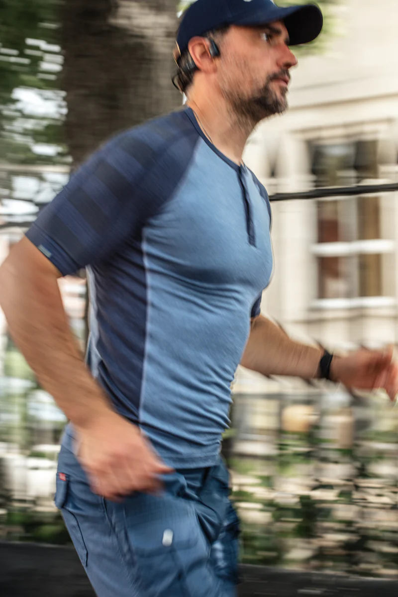 &SONS Basic Training Short Sleeve Tee Navy Marl - Image 5