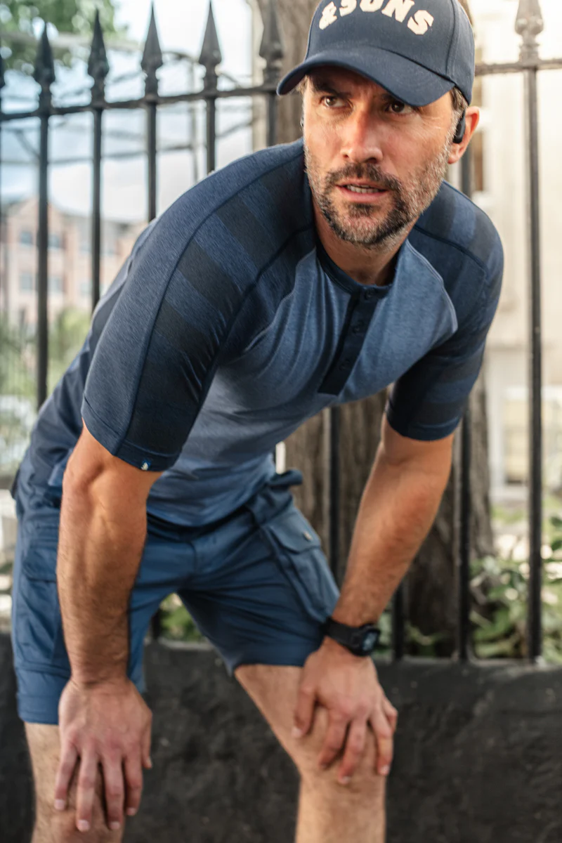 &SONS Basic Training Short Sleeve Tee Navy Marl - Image 6