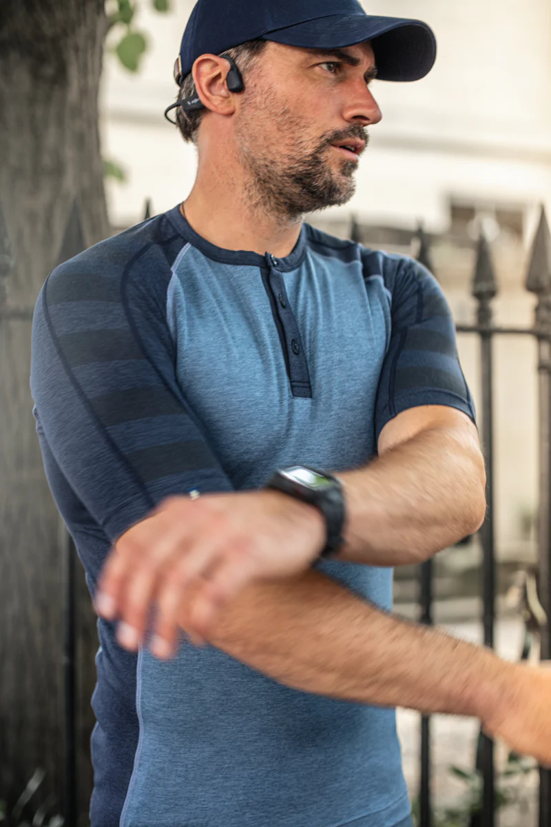 &SONS Basic Training Short Sleeve Tee Navy Marl - Image 7