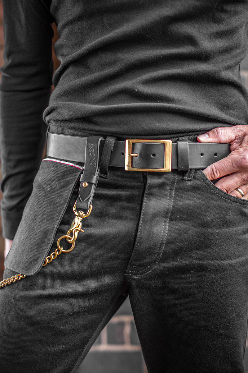 Black Leather Belt - Image 3