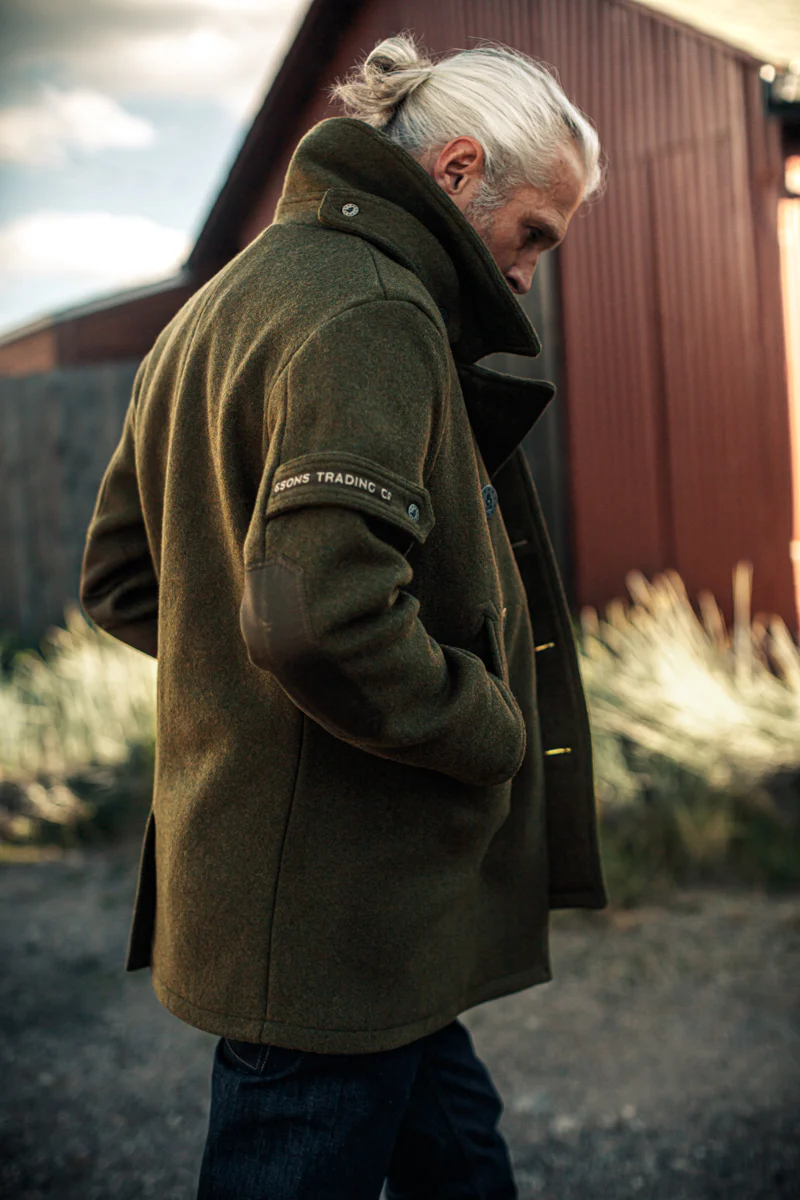 &SONS Boardwalk Peacoat Army Green - Image 3
