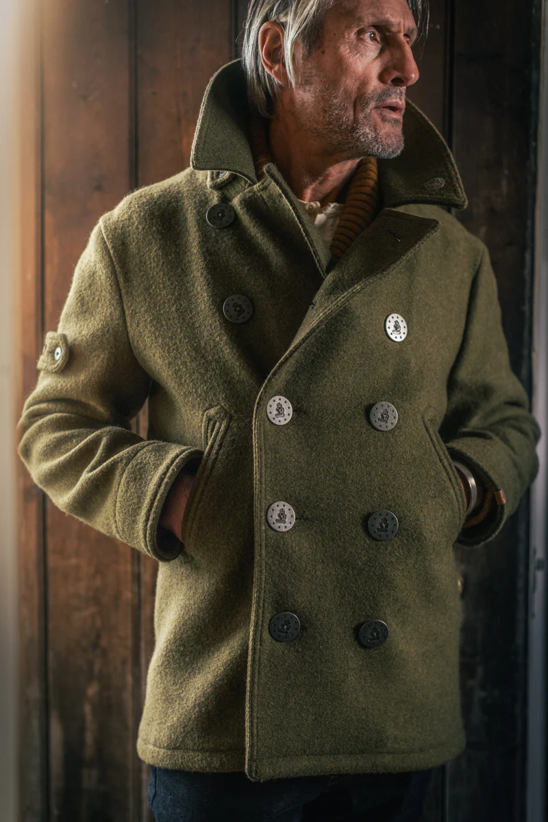 &SONS Boardwalk Peacoat Army Green - Image 4