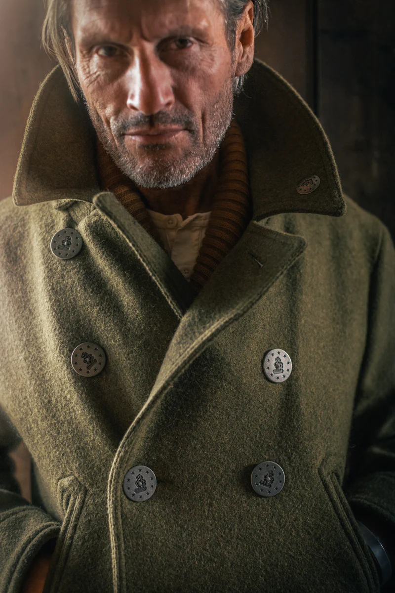 &SONS Boardwalk Peacoat Army Green - Image 5