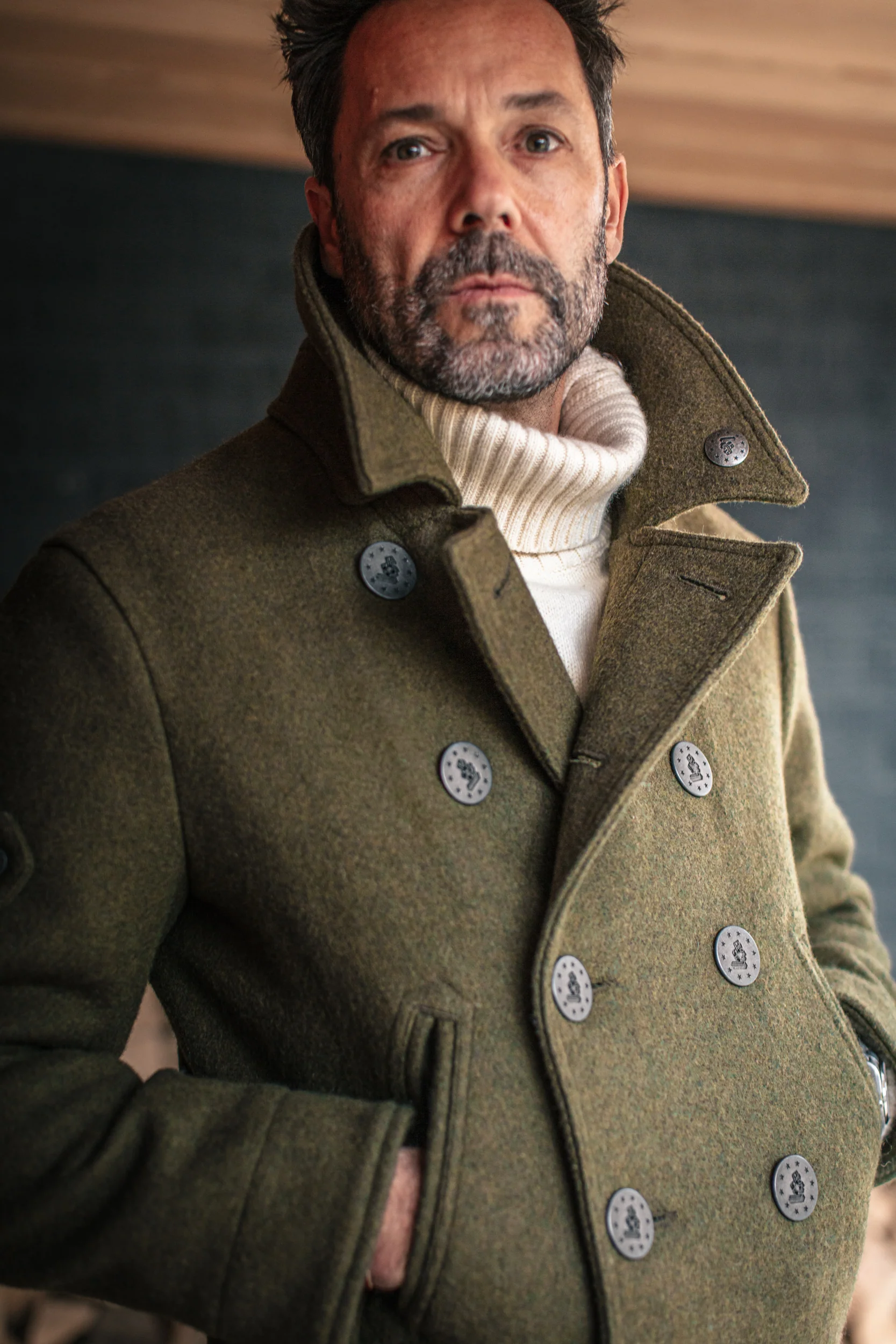 &SONS Boardwalk Peacoat Army Green - Image 6