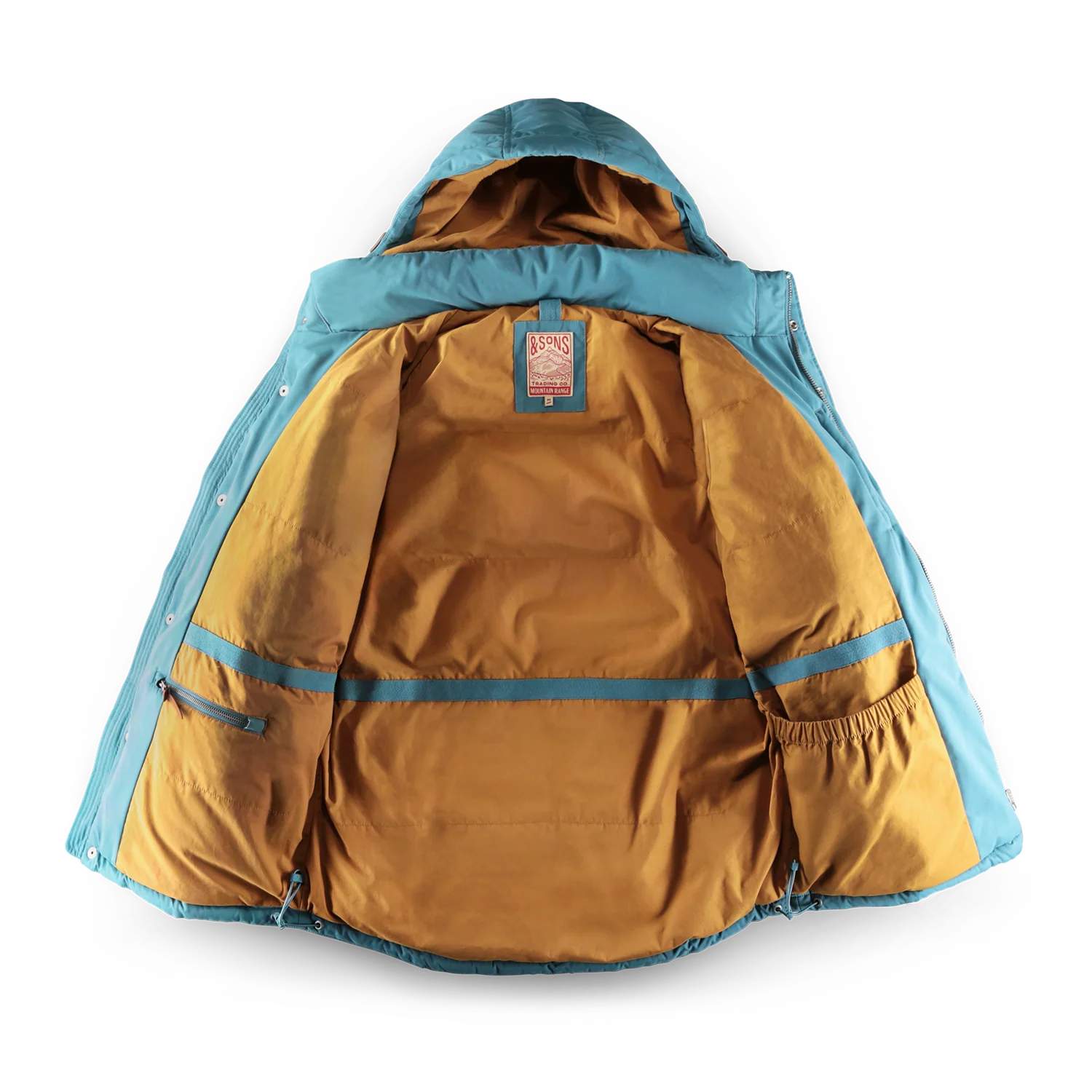 &SONS Bonnington Puffer Jacket Blue - Image 17