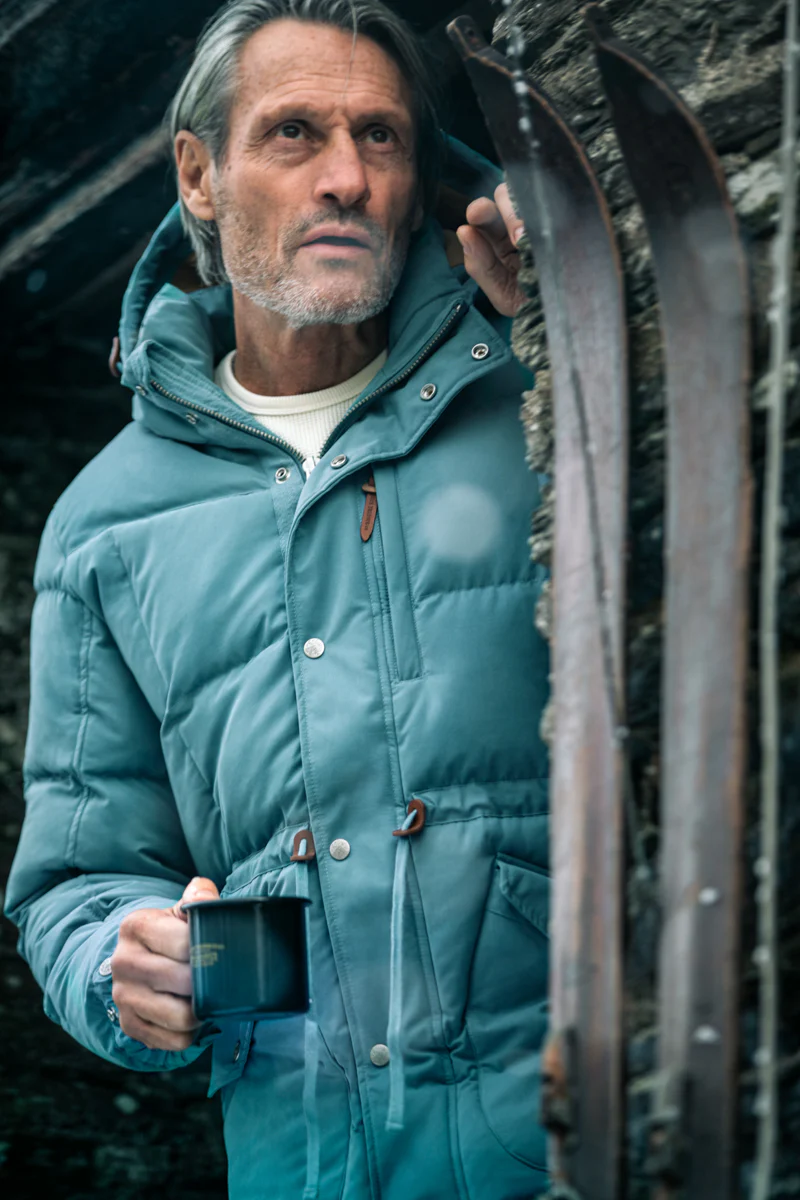 &SONS Bonnington Puffer Jacket Blue - Image 4