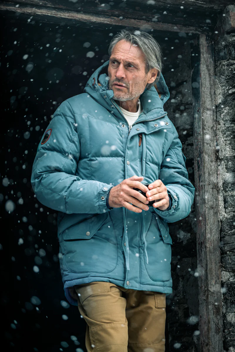 &SONS Bonnington Puffer Jacket Blue - Image 5