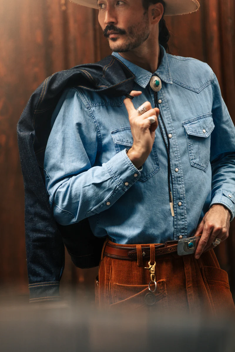 &SONS Boone Washed Denim Blue Shirt - Image 4