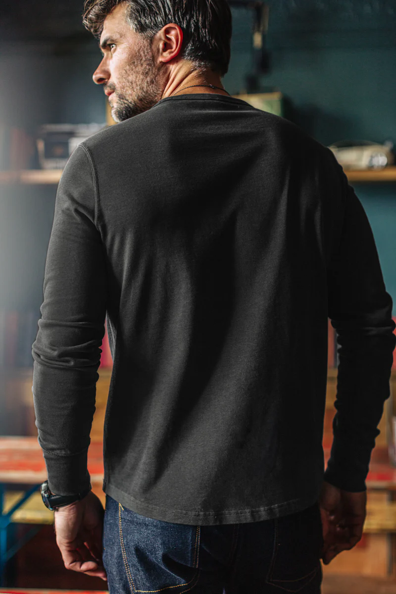 &SONS Boxer Pocket Long Sleeve T-Shirt Pirate Black - Image 2