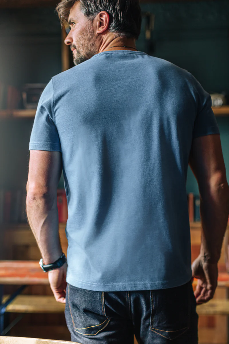 &SONS Boxer T-Shirt Sky Blue Marl - Image 2