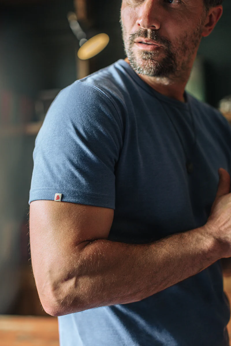 &SONS Boxer T-Shirt Sky Blue Marl - Image 4