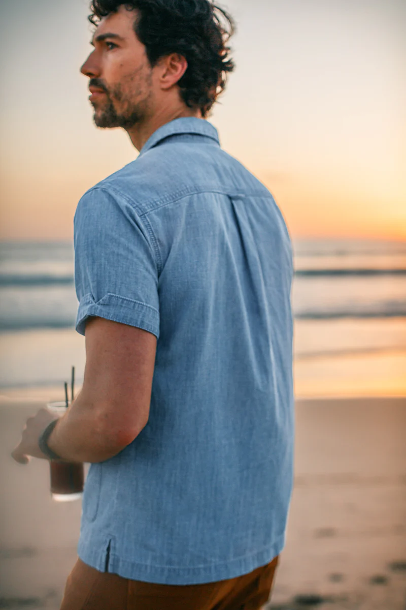 &SONS Bronco Club Shirt Light Denim - Image 4
