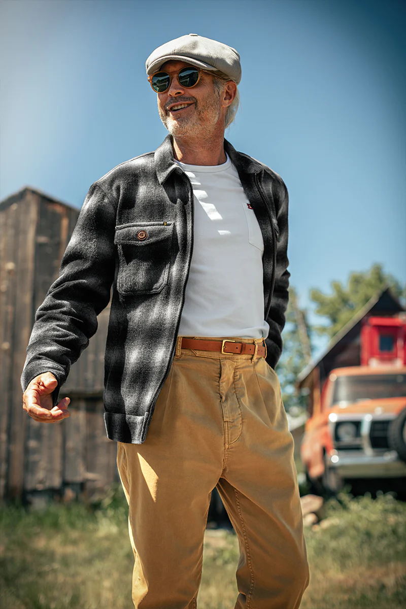 &SONS Cab Coat Grey Check - Image 4