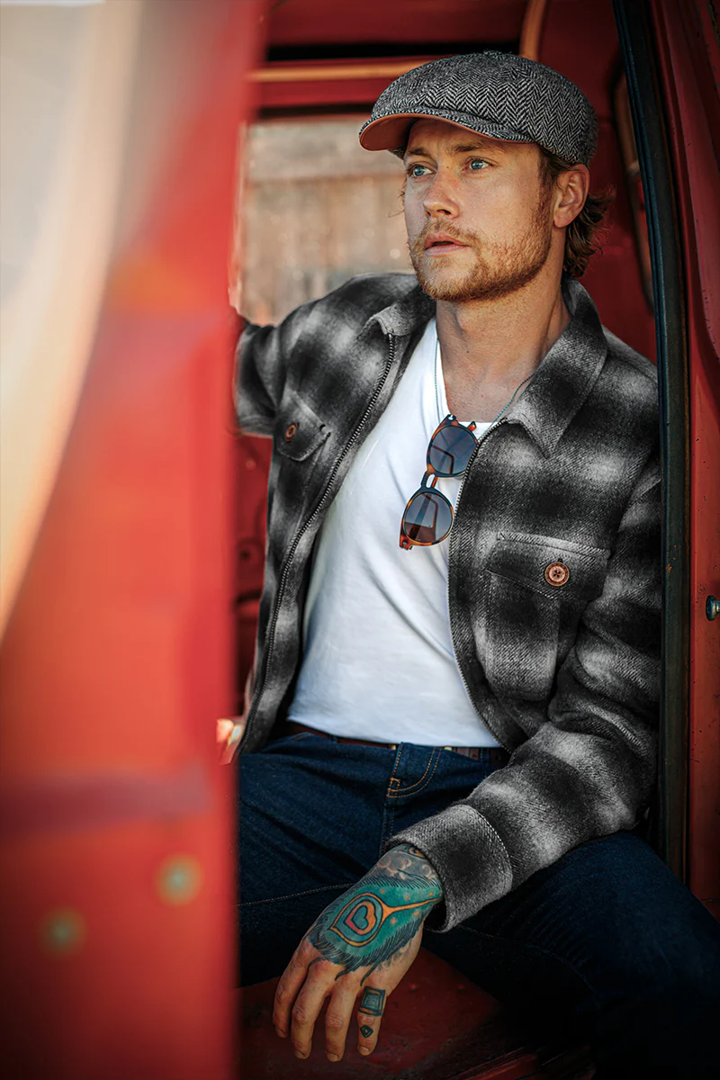 &SONS Cab Coat Grey Check - Image 7