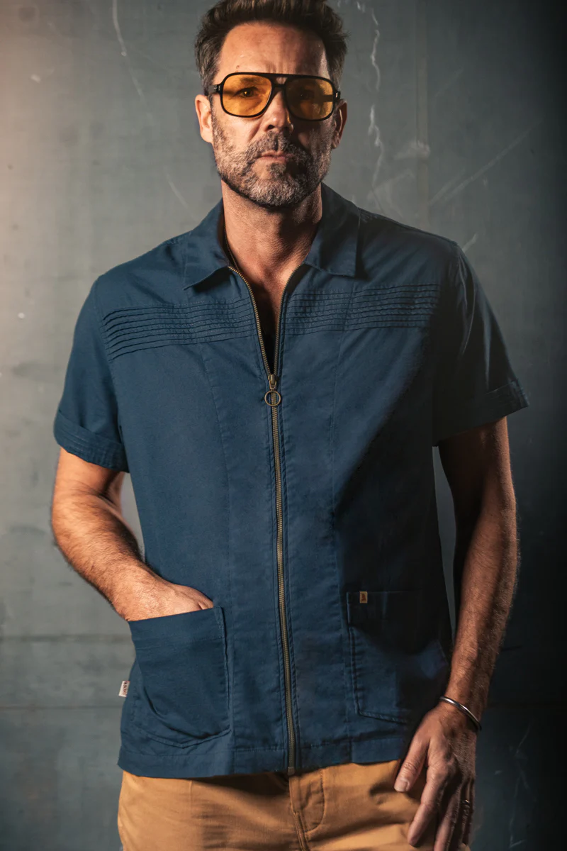 Cabana Shirt Dark Denim Blue - Image 5